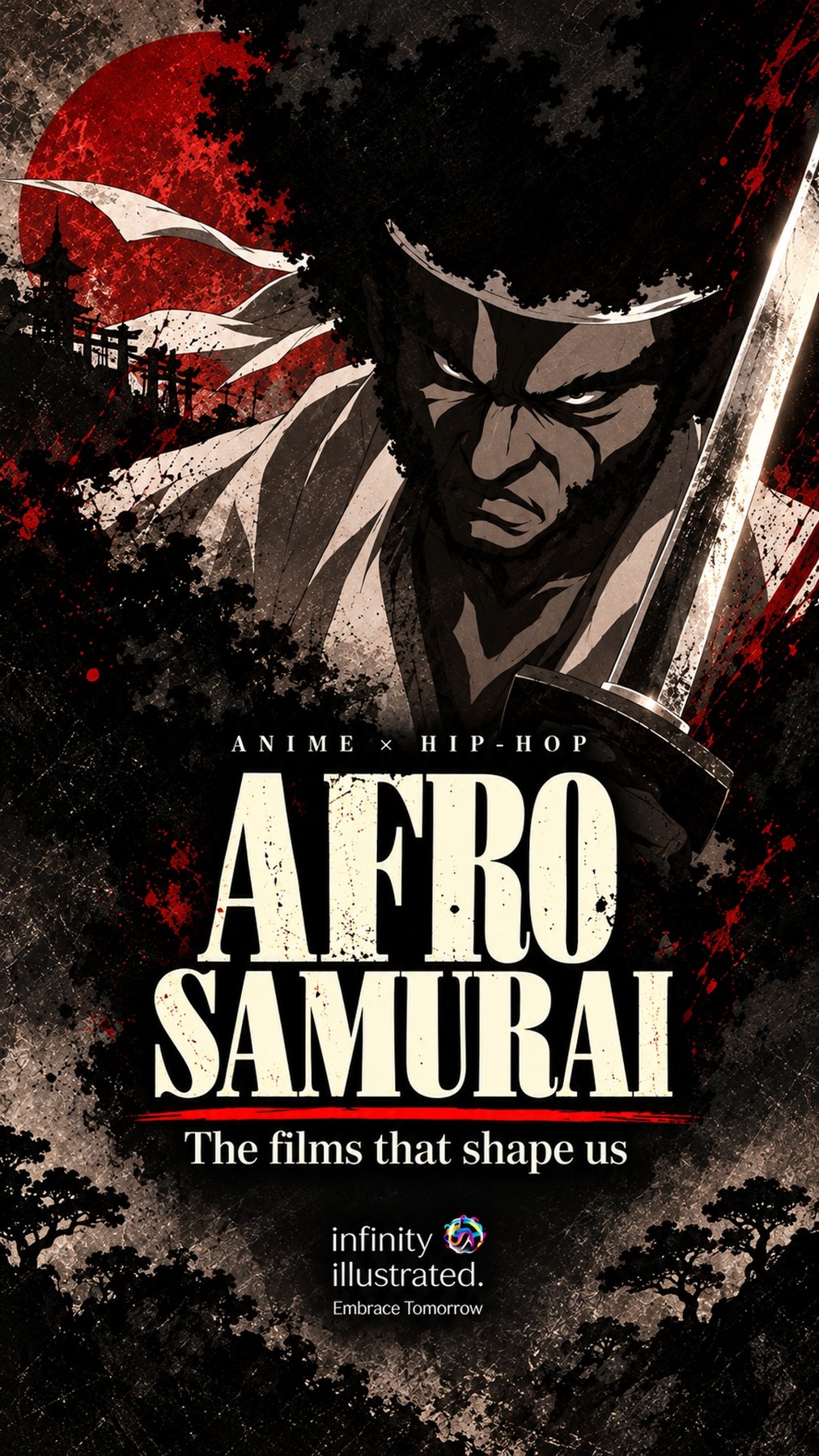 Afro Samurai editorial illustration
